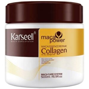 KARSEELL - Mascarilla Capilar para una Hidratación Profunda del Cabello. Reestructura la Fibra Capilar. Pelo Seco y Dañado. Colágeno Activo. Elimina el Frizz. 500ml.